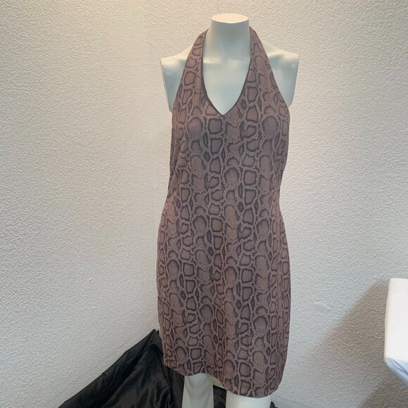 No Boundaries animal print halter dress size L juniors - Picture 1 of 9